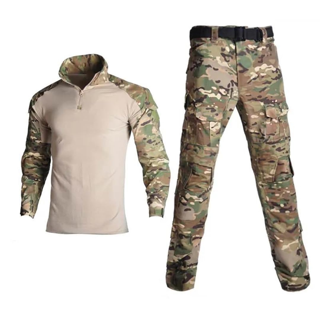 Suwequest Taktische Outdoor-Kleidung, Trainingsanzug, Camouflage, Jagd-Shirt, Hose, Camping- und Wander-Set
