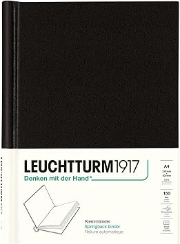 LEUCHTTURM1917 - PEKA Springback Binder Black - Holds 150 Sheets of Paper
