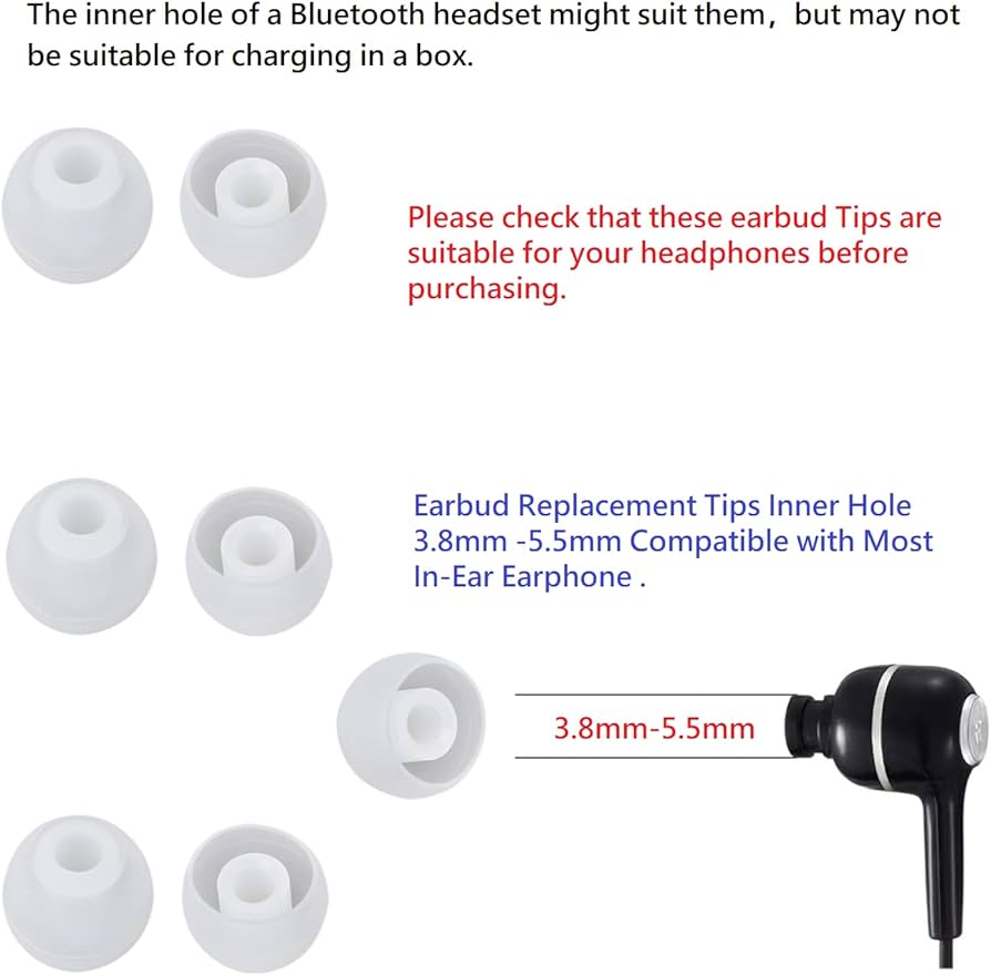 Amazon.com: CYADCI 36 Pieces Medium Earbud Tips Soft and