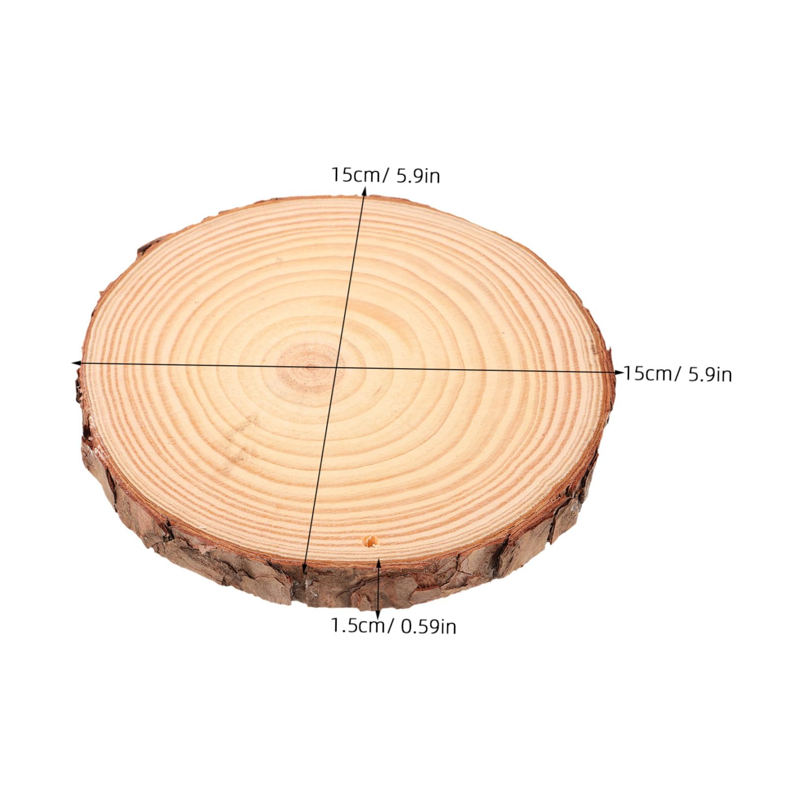 Veemoon 5 Stück Teiliges Runde Holzscheiben Ø Naturbelassen mit Rinde Stabile Kiefern holzscheiben für DIY Basteln Malen Tischdeko Untersetzer Vielseitig für Hochzeit und Wohnaccessoires