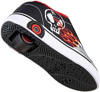 Sepatu Roda Heelys Boys Hot Wheels Shroud – Roda yang Dapat Dilepas, Bantalan ABEC 5, Bagian Atas PU Sintetis, Ukuran Anak/Dewasa