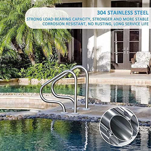 Barandal para piscina de acero inoxidable curvo miniatura 3