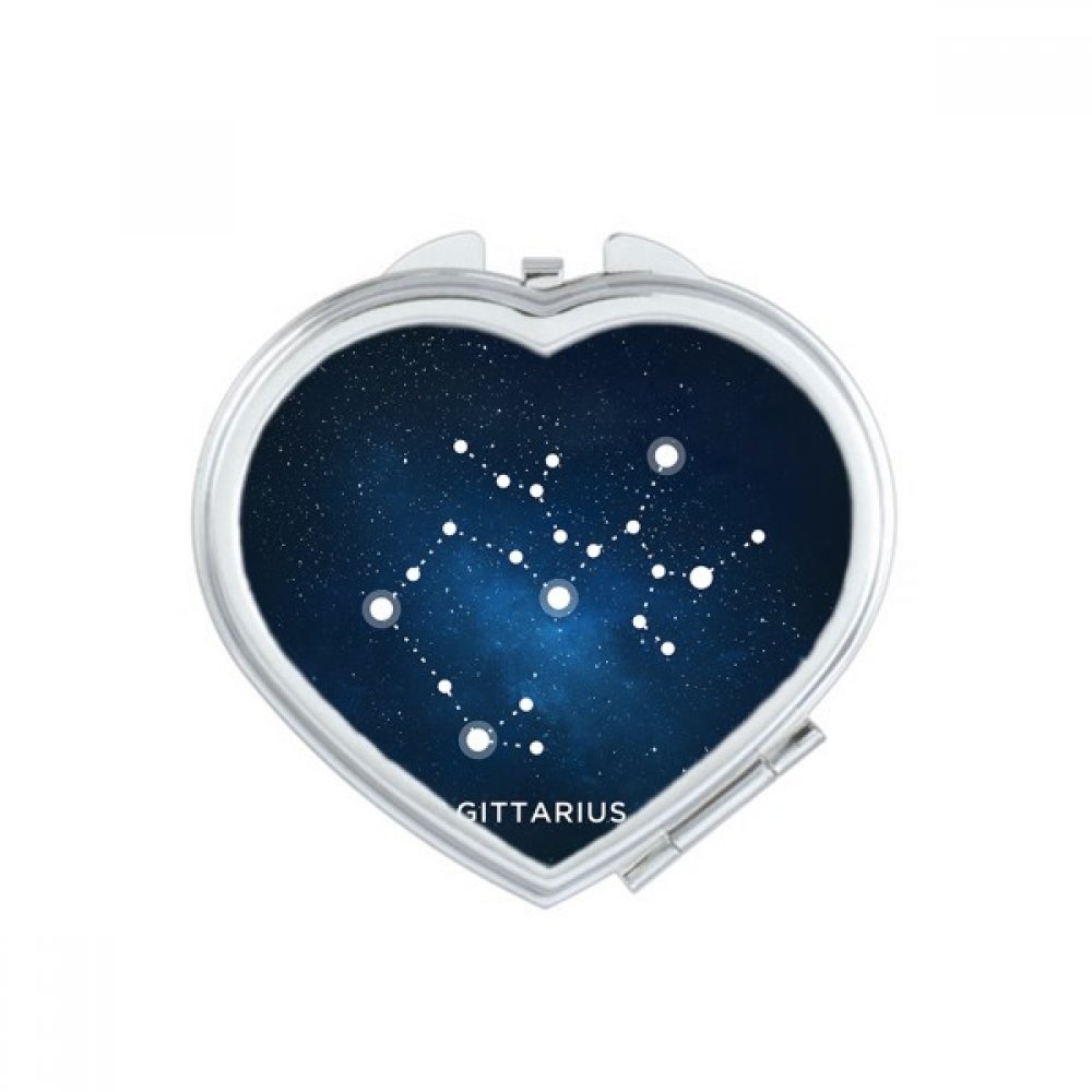 Miroir de poche Poissons miroir maquillage compact cœur portable fin anti-encombrement