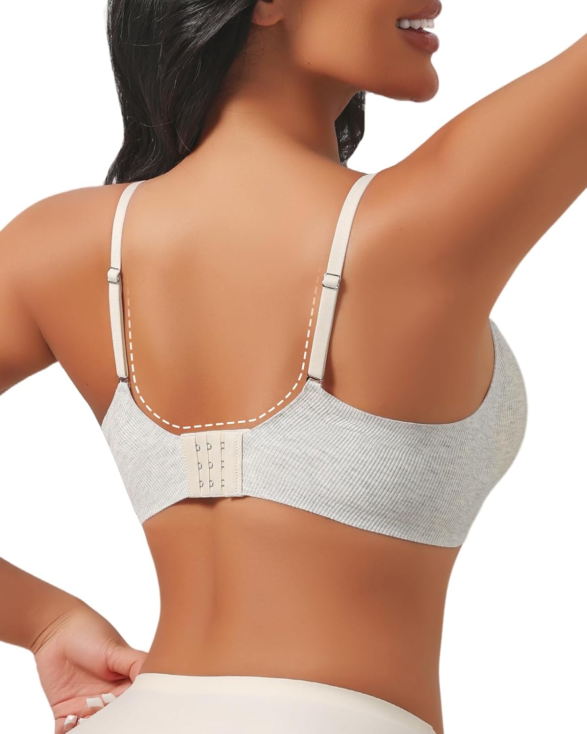 Push Up Bra for Women Seamless Wireless Comfort Support, Full Coverage Everyday T-Shirt Bra Plus Size Minimizer - Image 2