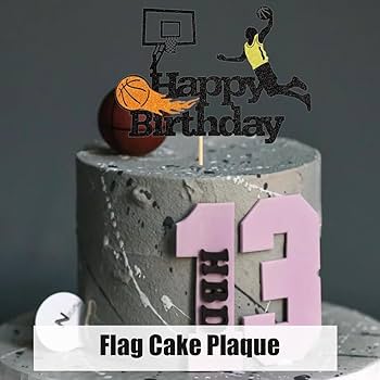 Compleanno Uomini Basket Decorazioni Torta Basket - 17 Pezzi Per Compleanni | Tema Sportivo Per Ragazzi E Uomini | Accessori Festa Topper Torta Tema Sportivo - Foto 2