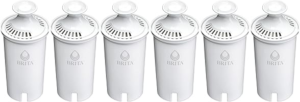 Brita Standard Water Filter Replacements for Pitchers and Dispensers, Lasts 2 Months, Reduces Chlorine Taste and Odor, 6...