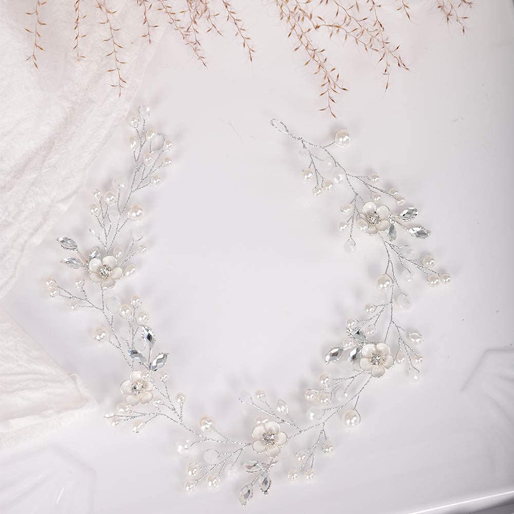 Amazon.com : YERTTER Dainty Wedding Bridal Headband for  display picture 1