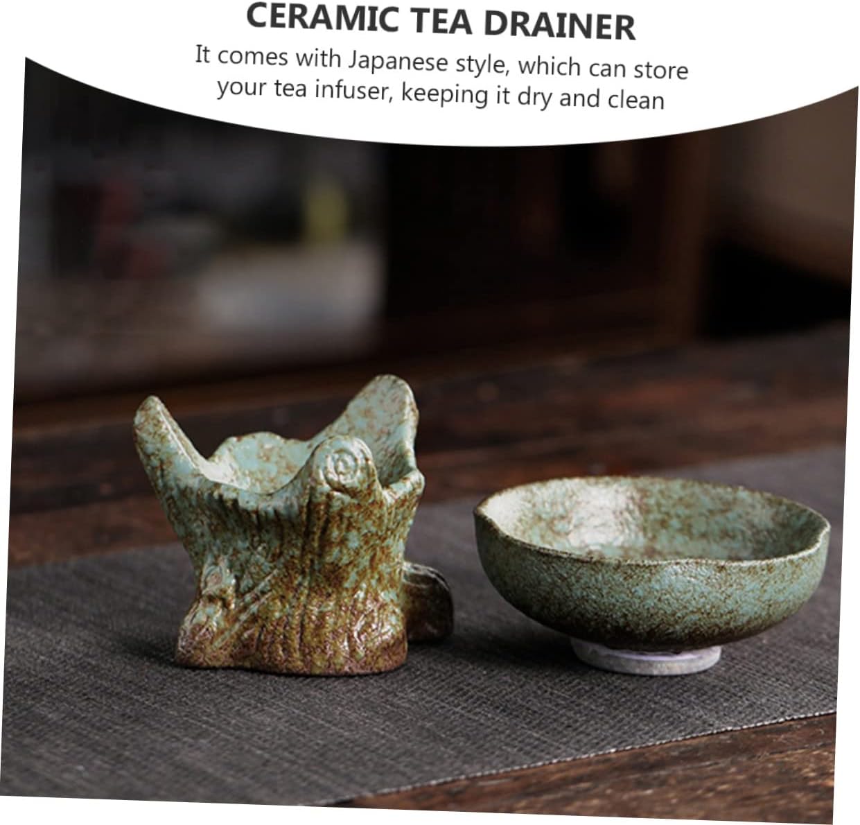 SHOWERORO 1pc Japanese Style Ceramic Tea Strainer Creative Design for Loose Tea Brewing Office Reusable and Easy to Clean