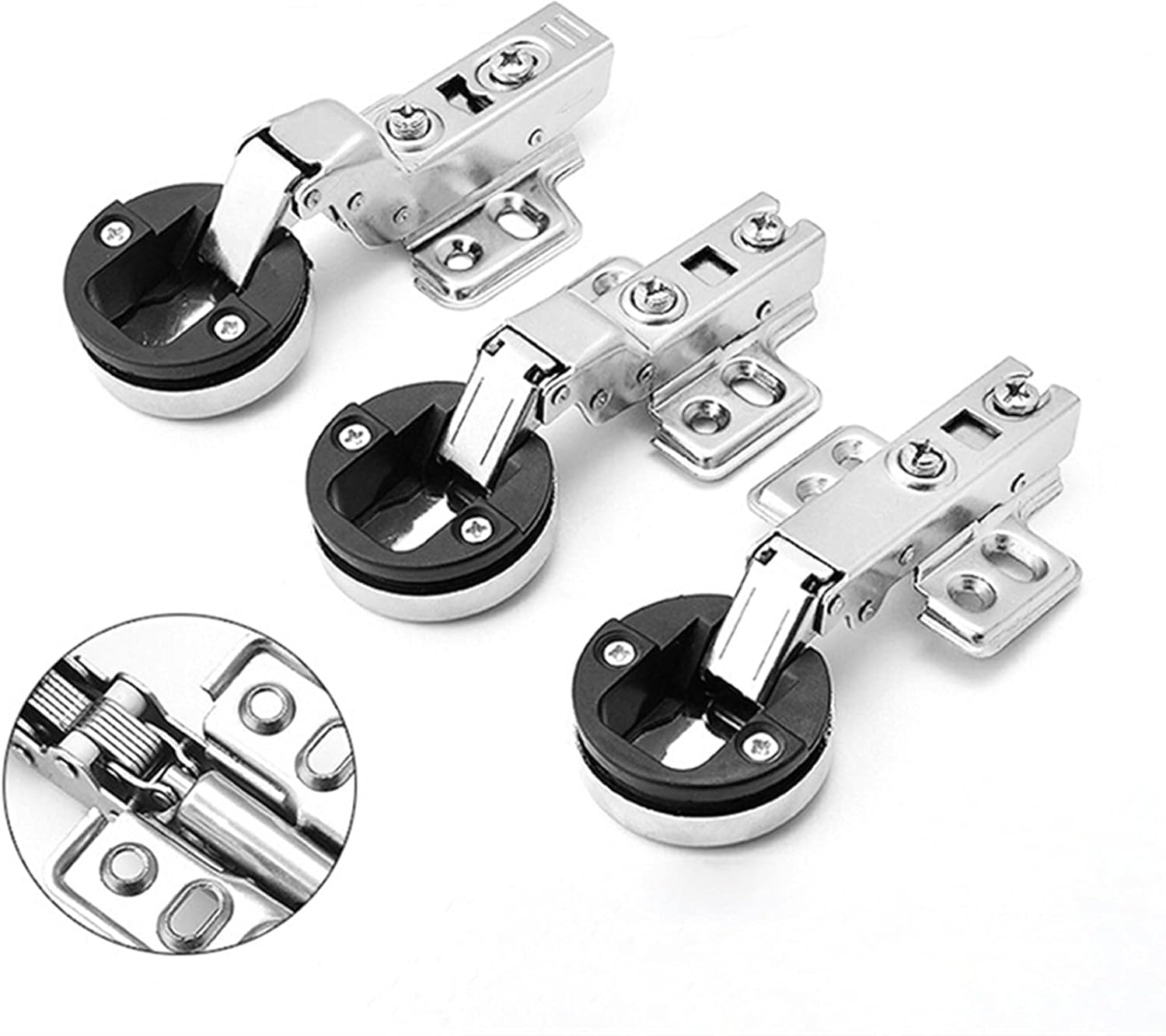Hinges 35mm Hole Diameter Glass Door Silent Hinge Glass Door Wine Cabinet Door Side Panel Glass Connection Hardware Accessories (Color : Big Bend)