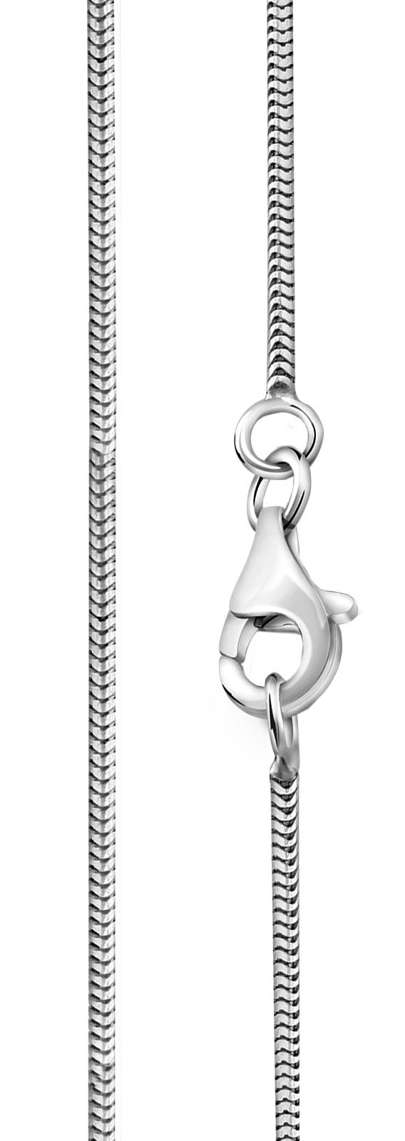 Schlangenkette 925 Silber Kette Damen Halskette 1,2 mm 101022-0 | Silberkette in den Längen 42 45 50 60 70 80 90 cm verfügbar