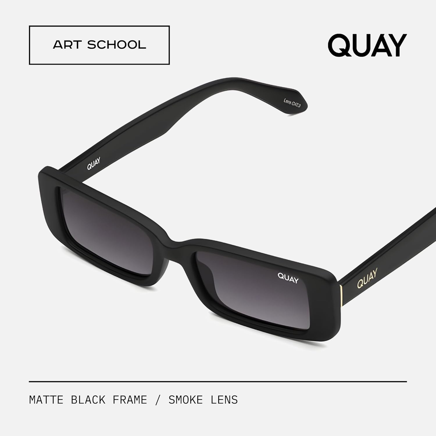 QUAY ART SCHOOL Square Sunglasses for Women + BUNDLE with ACCESSORY EYEWEAR KIT