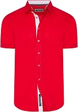 Carisma Men's Short-Sleeved Shirt Plain S-5XL Basic Men's Short Sleeve 97% Cotton Men's Summer Shirt in Regular Fit Short Sleeve Shirt for Men Casual and Office 9102 Light-Blue-M, Light-blue