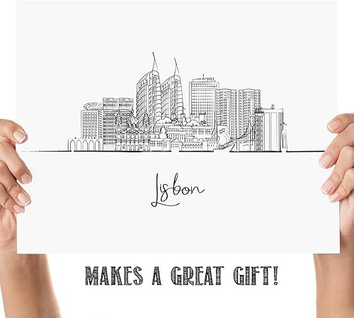 Vista 135 de TJ Originals - Barcelona, Madrid y España vistas de la ciudad, arte de pared ilustrado a mano, decoración de pared de sala de estar - Pósteres