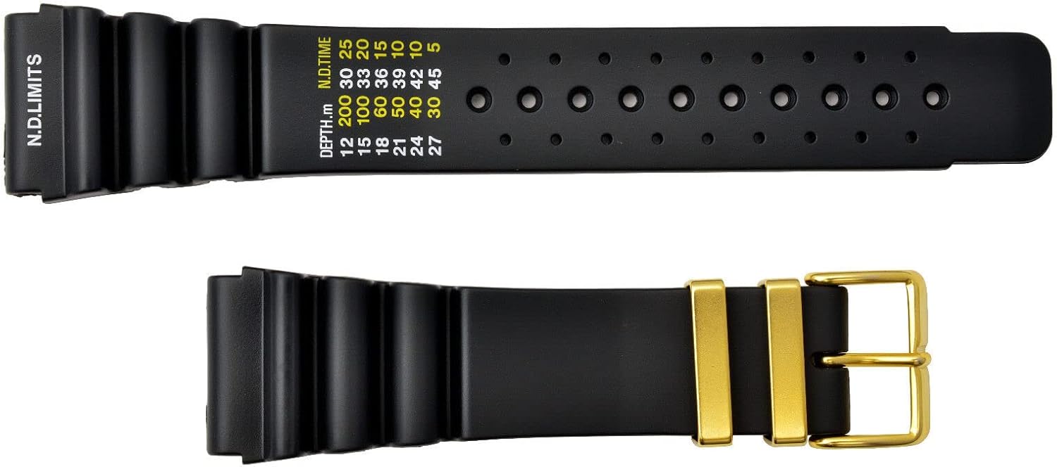 24MM Black Rubber Watch Band Strap FITS AQUALAND PROMASTER Duplex