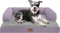 Vista 37 de Cama ortopédica extra grande para perros impermeable: cama de espuma viscoelástica para perros XL y extra grandes, sofá sofá, lavable con funda Azul