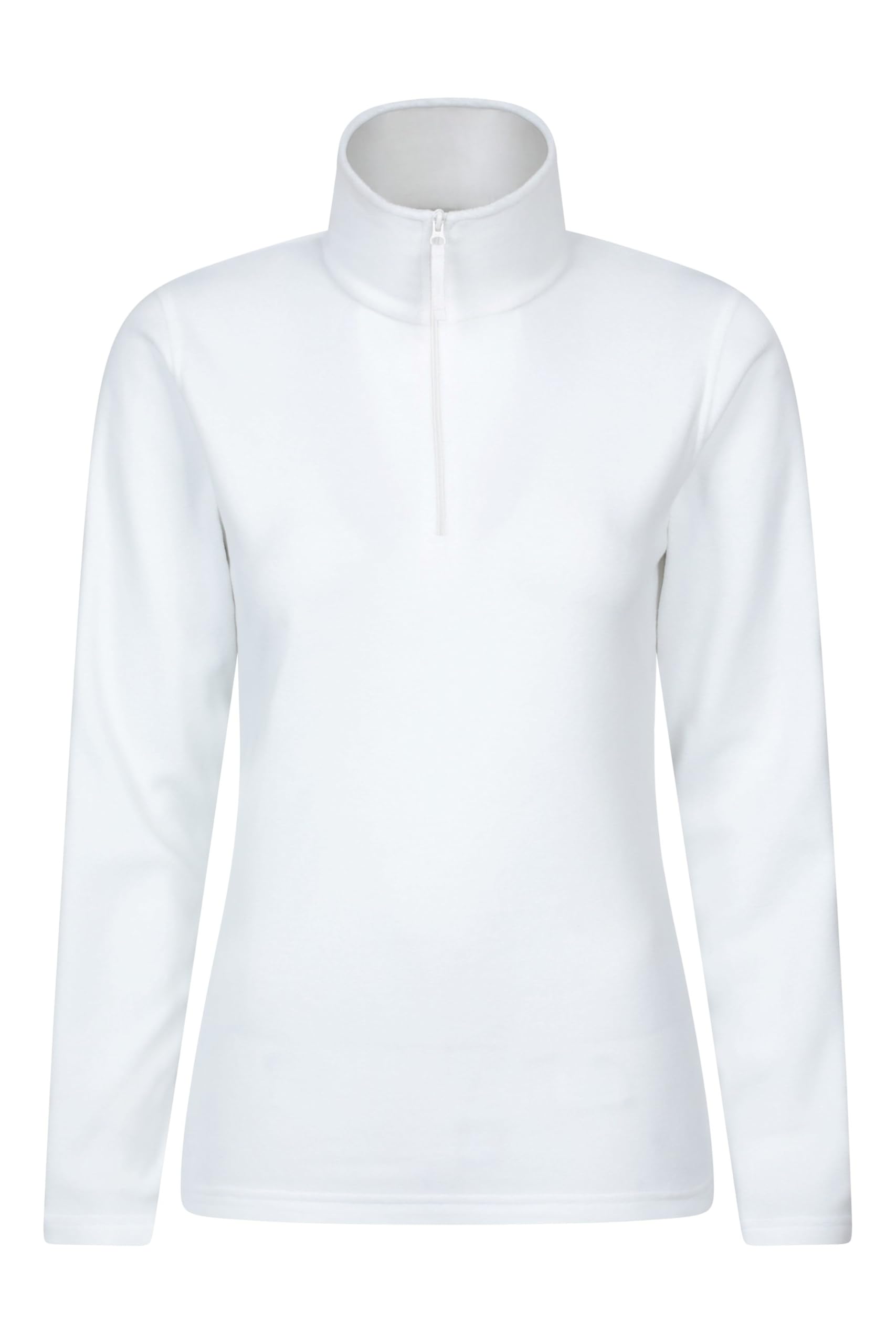 Mountain Warehouse Camber II Womens Fleece - Lightweight Half Zip Sweatshirt - Outdoors, Travel Beige (Plain) 2XL