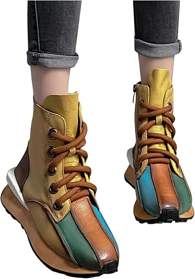 Amazon.com: Botas para mujer, botas de entrenamiento con cordones, botas de  senderismo para mujer, botines puntiagudos : Ropa, Zapatos y Joyería