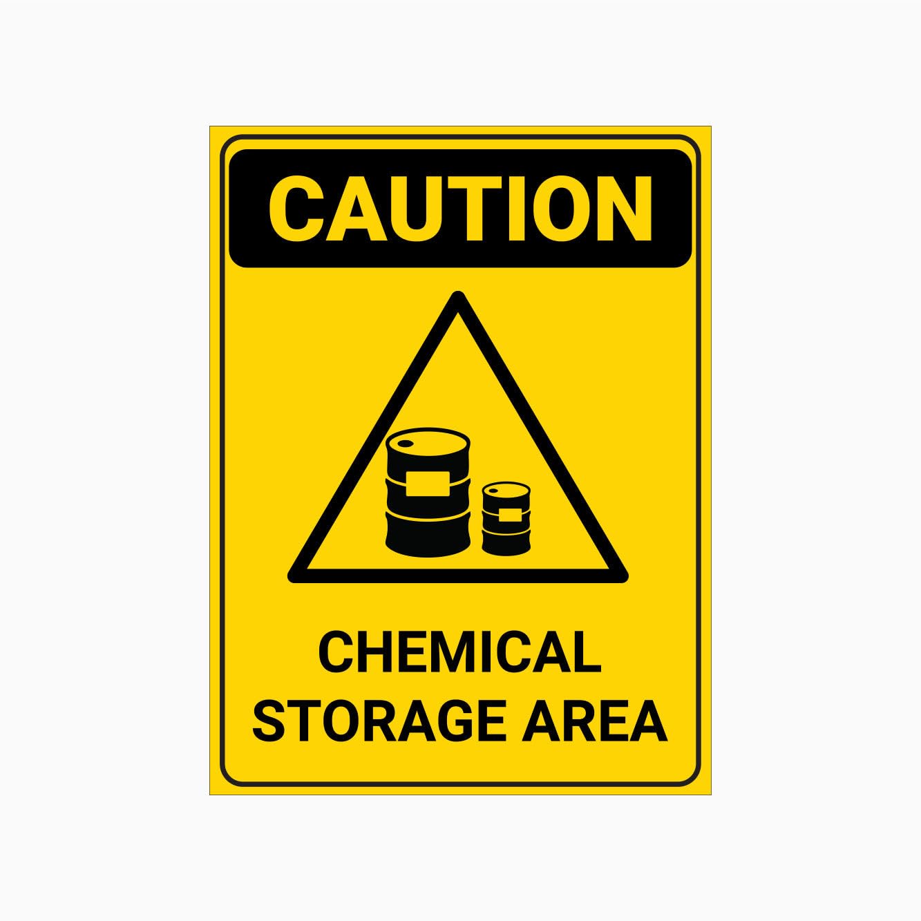 CHEMICAL STORAGE AREA Sign Hazard Metal Tin Sign 8 x 12 inch for Industrial & Commercial Series