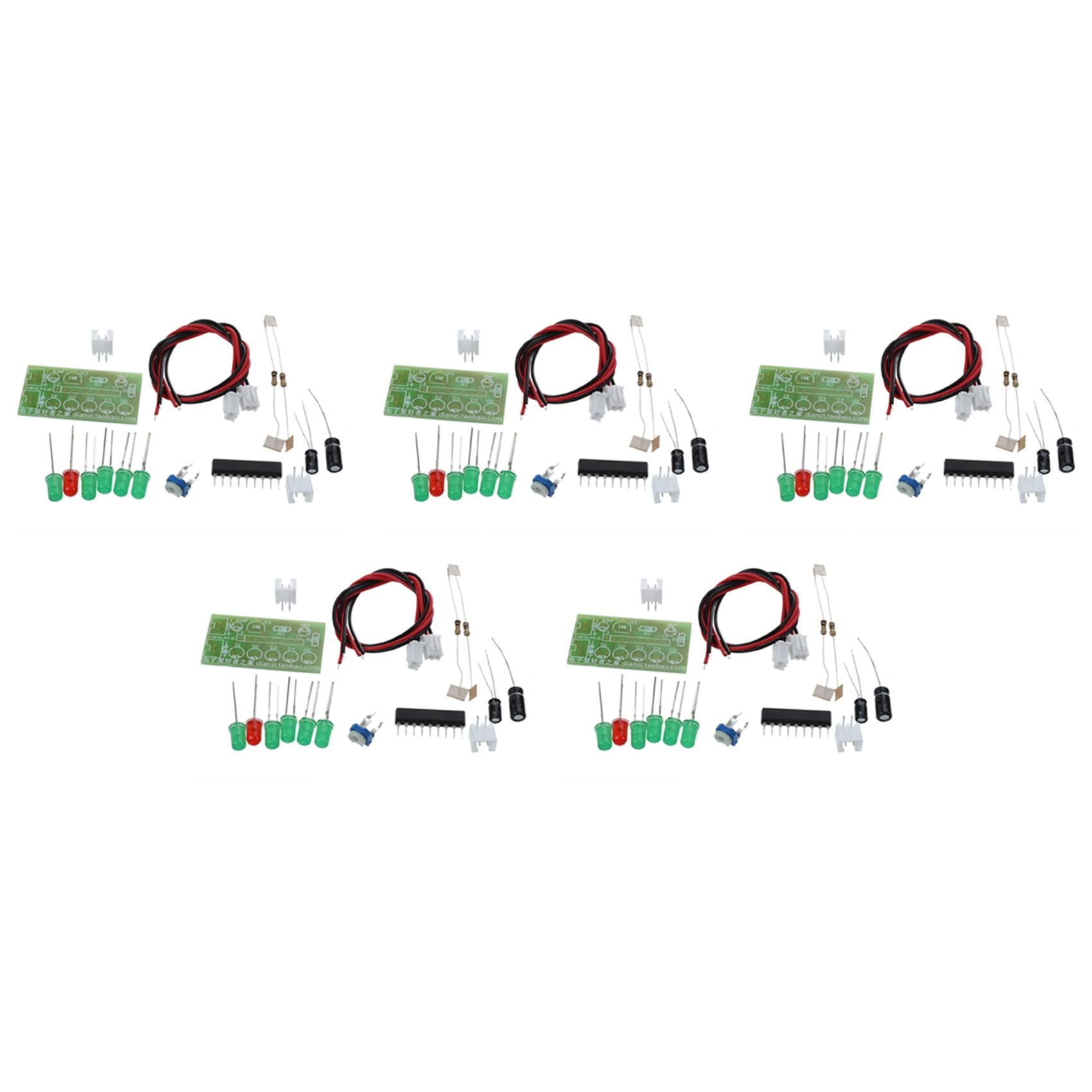 Uikdjgu 5X KA2284 Audio Level Meter Level Indicating Suit LED Indicator DIY Kit for