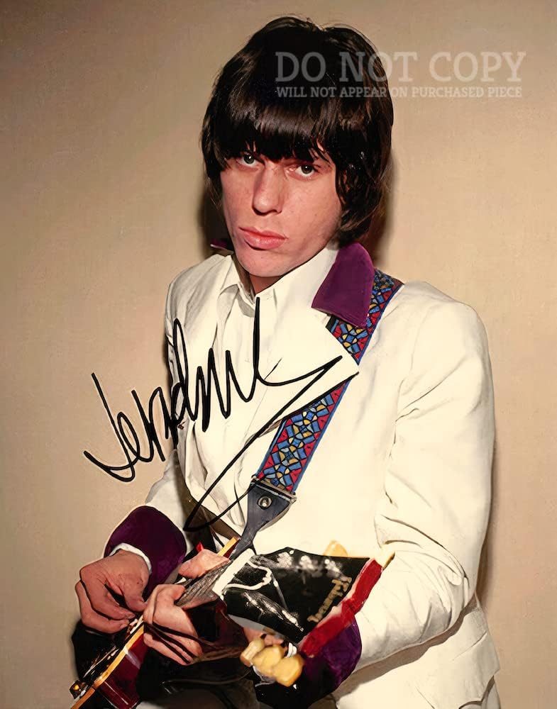 Jeff Beck Photograph 8 X 10 - Magnificent Portrait - The Yardbirds - The Jeff Beck Group - Legendary British Guitarist - The Sixties - Rare Photo - Poster Art Print