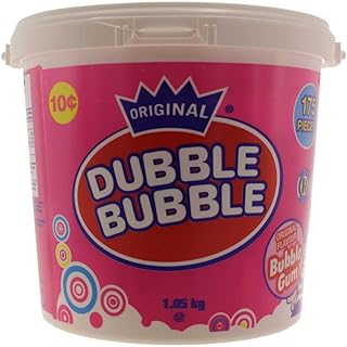 Dubble Bubble Classic 175 Count Bubble Gum Tub - 1.05kg / Gomme Balloune Dubble Bubble Gum Classique tub de 175 pièces - 1.05kg