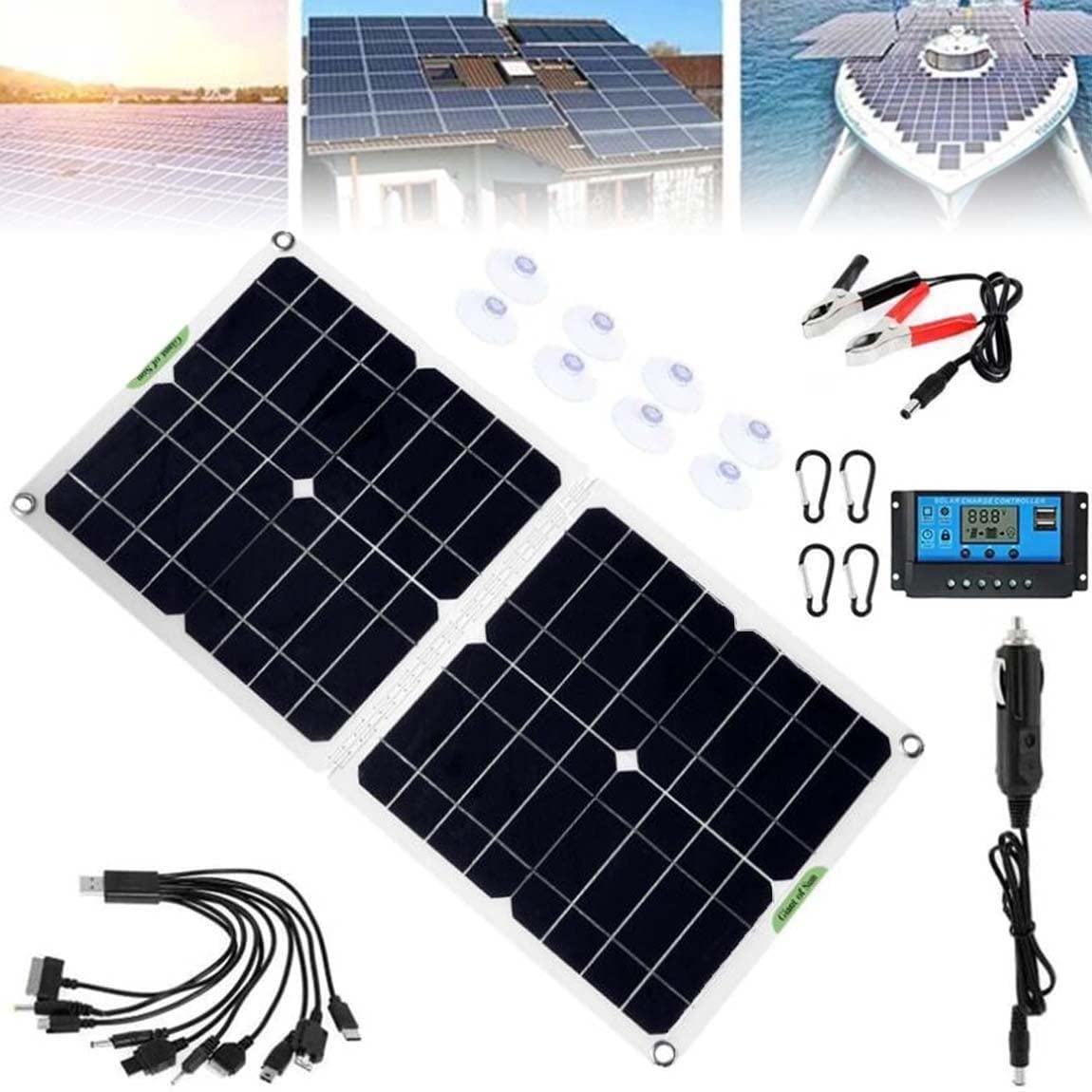Amazon.co.jp: 100 Wフレキシブルモノソーラーキット、太陽光発電