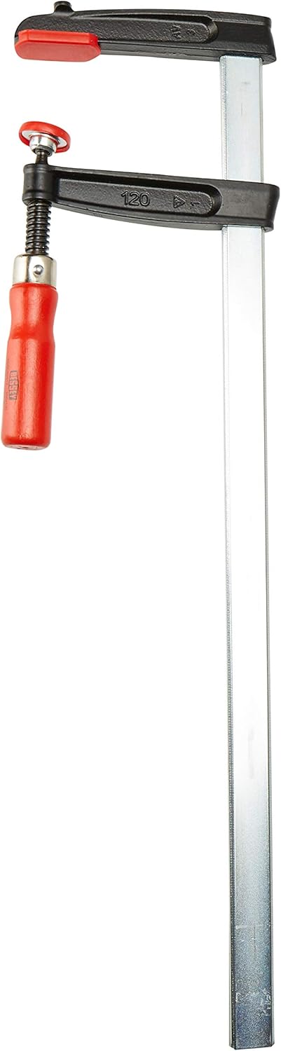 Bessey TGRC60S12 Temperguss-Schraubzwinge TGRC Malleable Cast Iron Screw Clamp, Multi-Colour, 600/120 mm