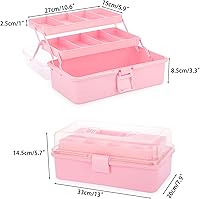 Vista 4 de BTSKY Caja de Almacenamiento Divisoria de Plástico de 3 Capas Organizador de Manualidades y Almacenamiento con Espaciadores Ajustables Organizador