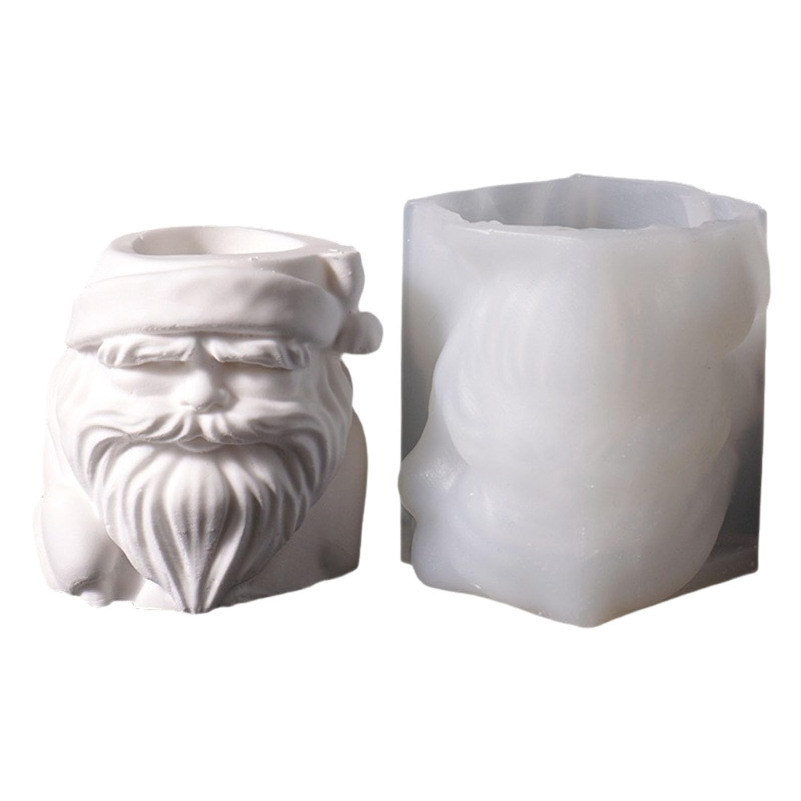 Buxuaaaa Santa Shaped Flowerpot Silicone Mold Professional Silicone for Soap Chocolate Vase Crafting Holiday Mold