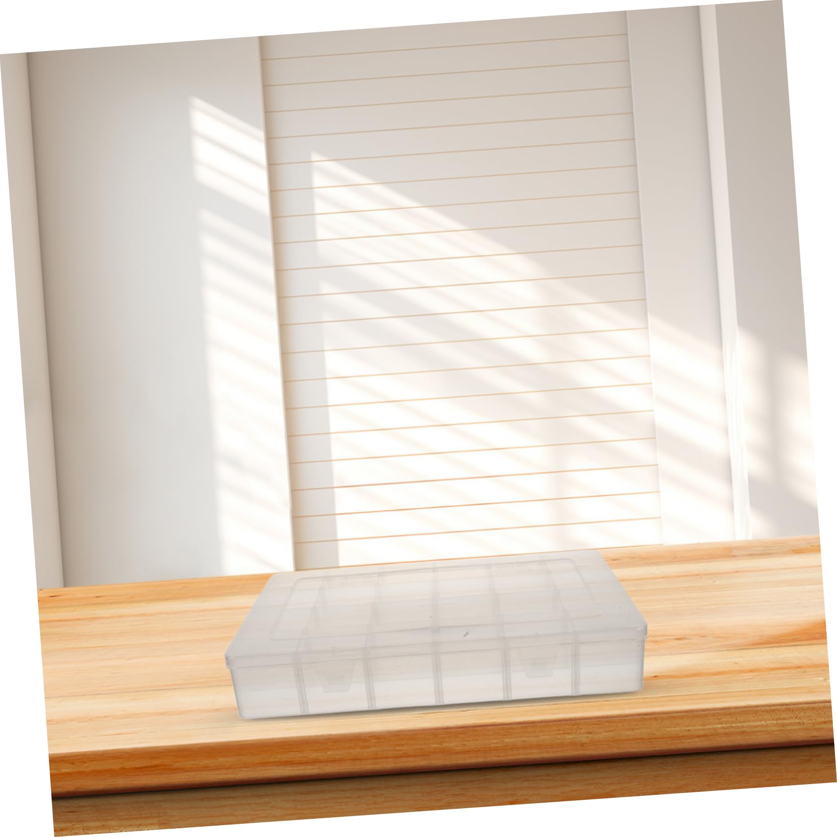 SHINEOFI 2stücke Kunststoffbox mit Abnehmbaren Fächern Transparenter Aufbewahrungsbehälter für Kleinteile Organizer-Box mit Fächern für Bastelarbeiten Platzsparende Mehrzweck-kunststoffbox