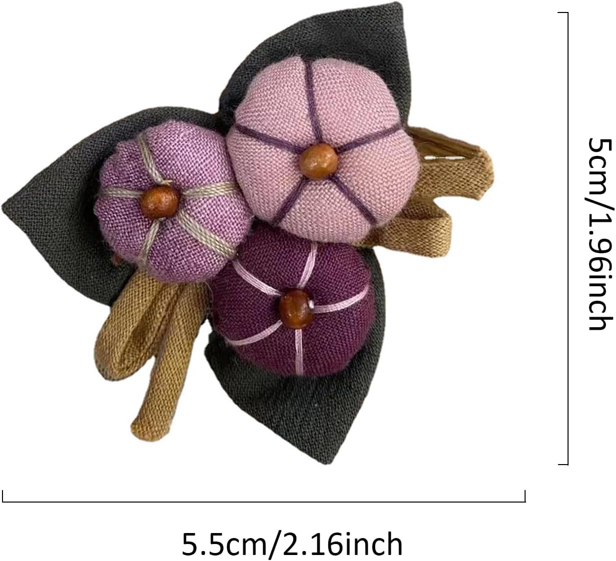 Handmade Cotton Plush Brooch Pin for Women Girls, Cute Flower Animal Fruit Pins, Soft Wool Felt Lace Accessories for Clothes, Bags, Hats, Brooches for Women image 3
