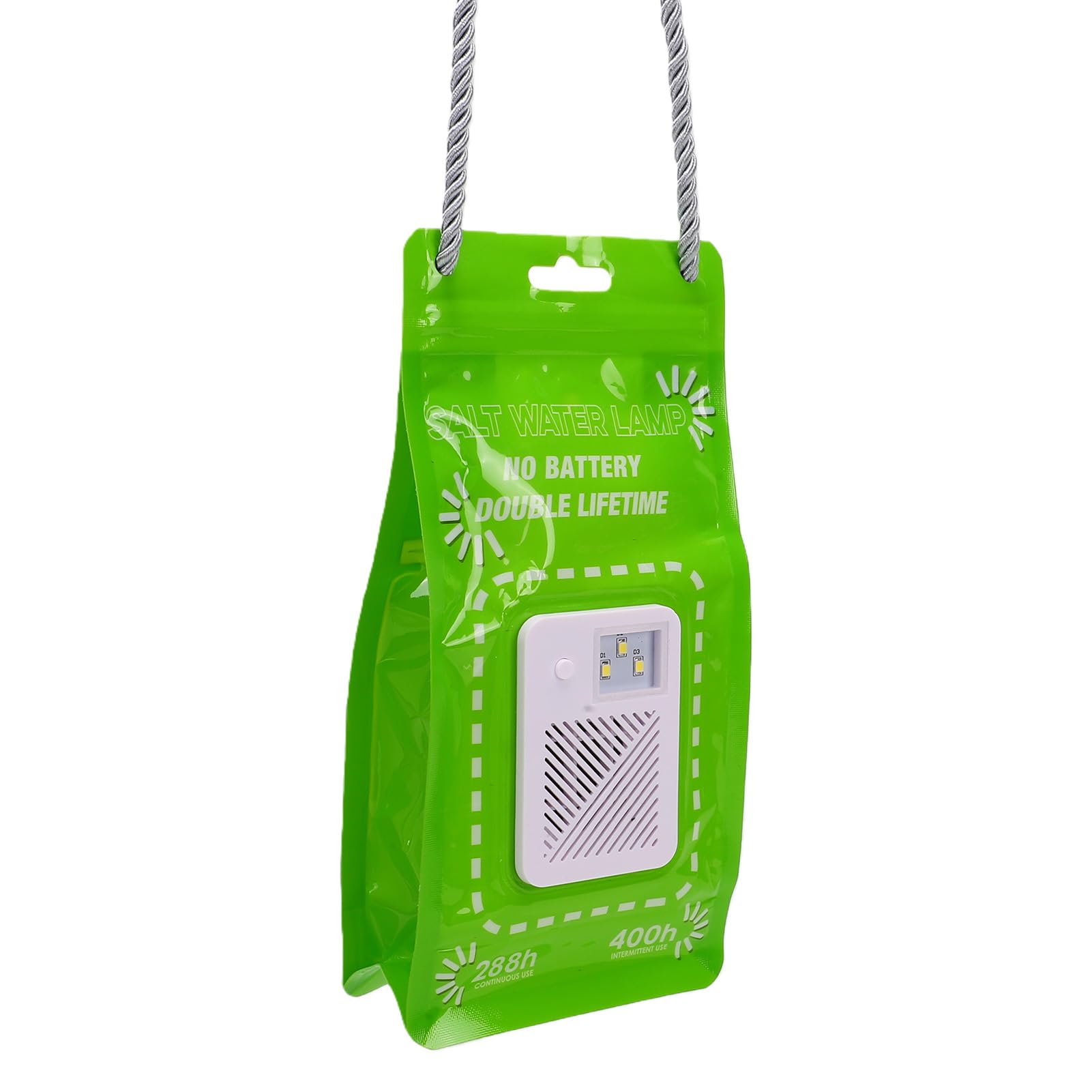 Notfall-Überlebenslicht 2er-Pack | Salzwasserbetriebene Wiederverwendbare Lampe mit 3 LEDs für Camping-Stromausfälle