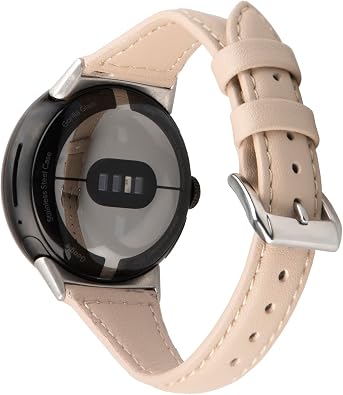 Slim Leather Bands Compatible with Google Pixel Watch 5/4/3/2/1 41mm 45mm