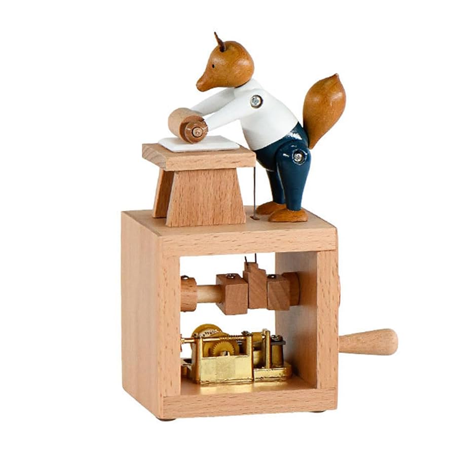 Amazon.co.jp: ヴィンテージスタイルの木製オルゴール、エレガントな