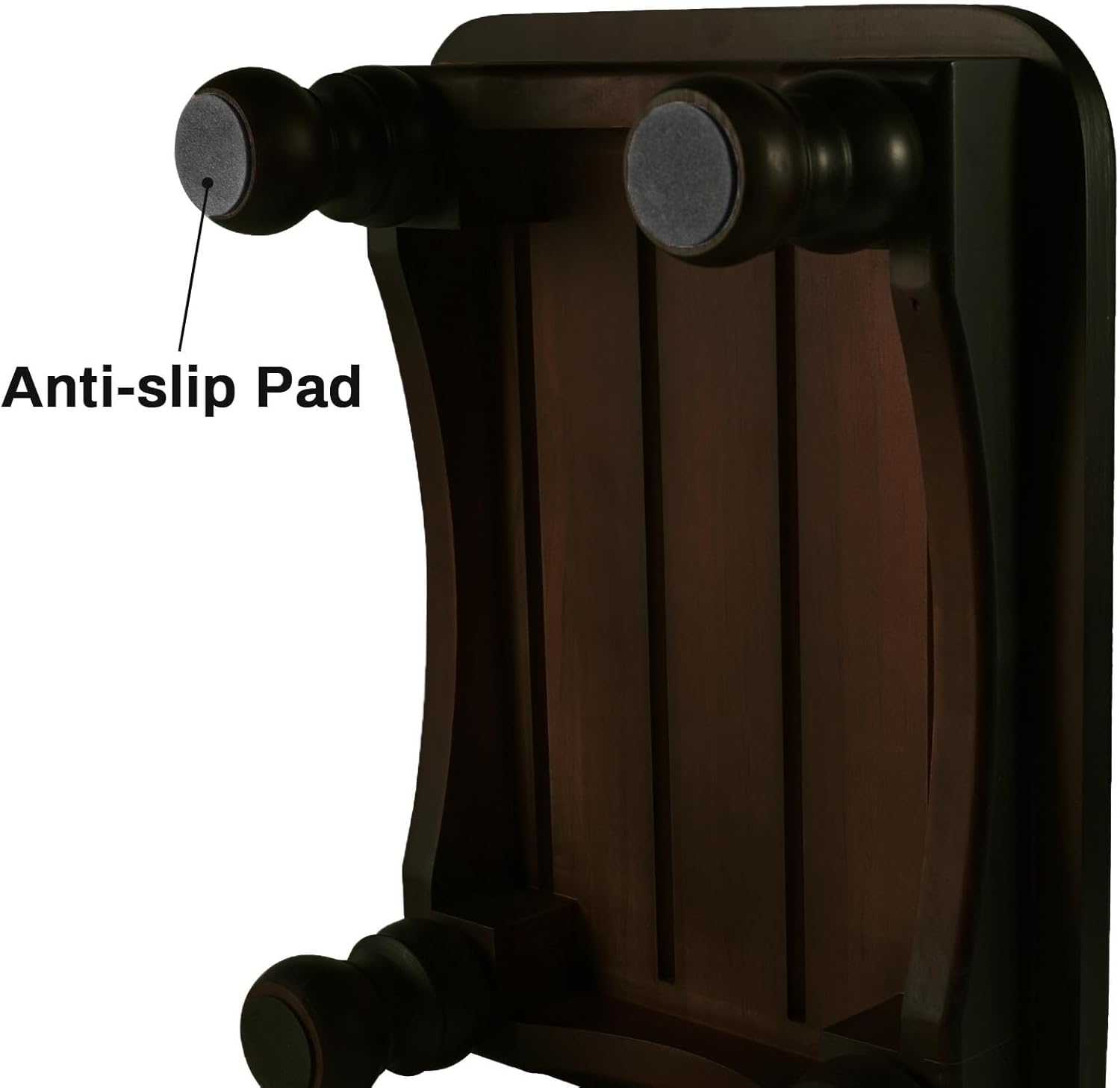 URFORESTIC Solid Wood Bed Step Stool Super Large/Bedside Steps for High Beds/Solid Wood Super Sturdy Hold Up to 500 LBS (Burned Finish)