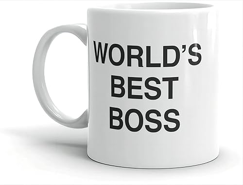 Taza Deoqash del Mejor Jefe del Mundo, Taza de Café de The Office, Decoración de Oficina, Regalos para el Día del Jefe, para Fans, Colegas o Amigos,