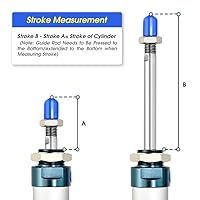Vista 4 de TAILONZ PNEUMATIC Cilindro de Aire de 25mm de Orificio y 125mm de Carrera de Doble Acción con Conector Y y 2 Piezas de Conexión de 6mm MAL25x125