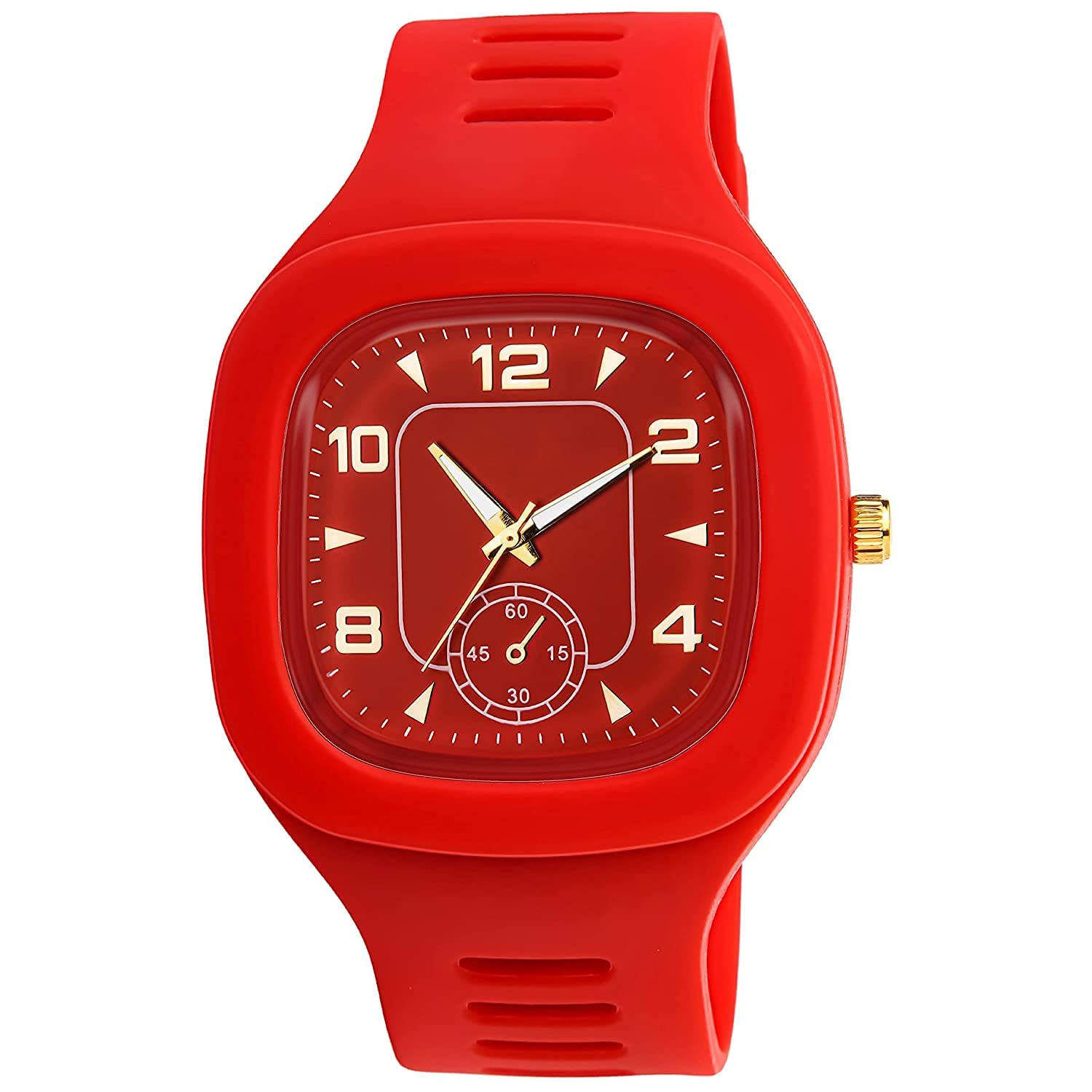 Goldenize fashion Multicolour Dial Quartz Sports Analogue Classic Dial Boys & Mens Watch (Red) (B09KQNJZSX) Amazon Price History, Amazon Price Tracker