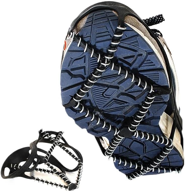 1 Pair Non-Slip Crampons Ice Grip ice Snow Route Camping Outdoor Sports Shoe Cover Walk Traction Cleats ice Crampon Shoe Covers