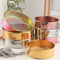 Vista 7 de Tamiz de harina de acero inoxidable - Malla fina, malla 80, redondo profesional duradero (plata)