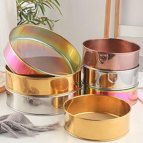 Miniatura 7 de Tamiz de harina de acero inoxidable - Malla fina, malla 80, redondo profesional duradero (plata)