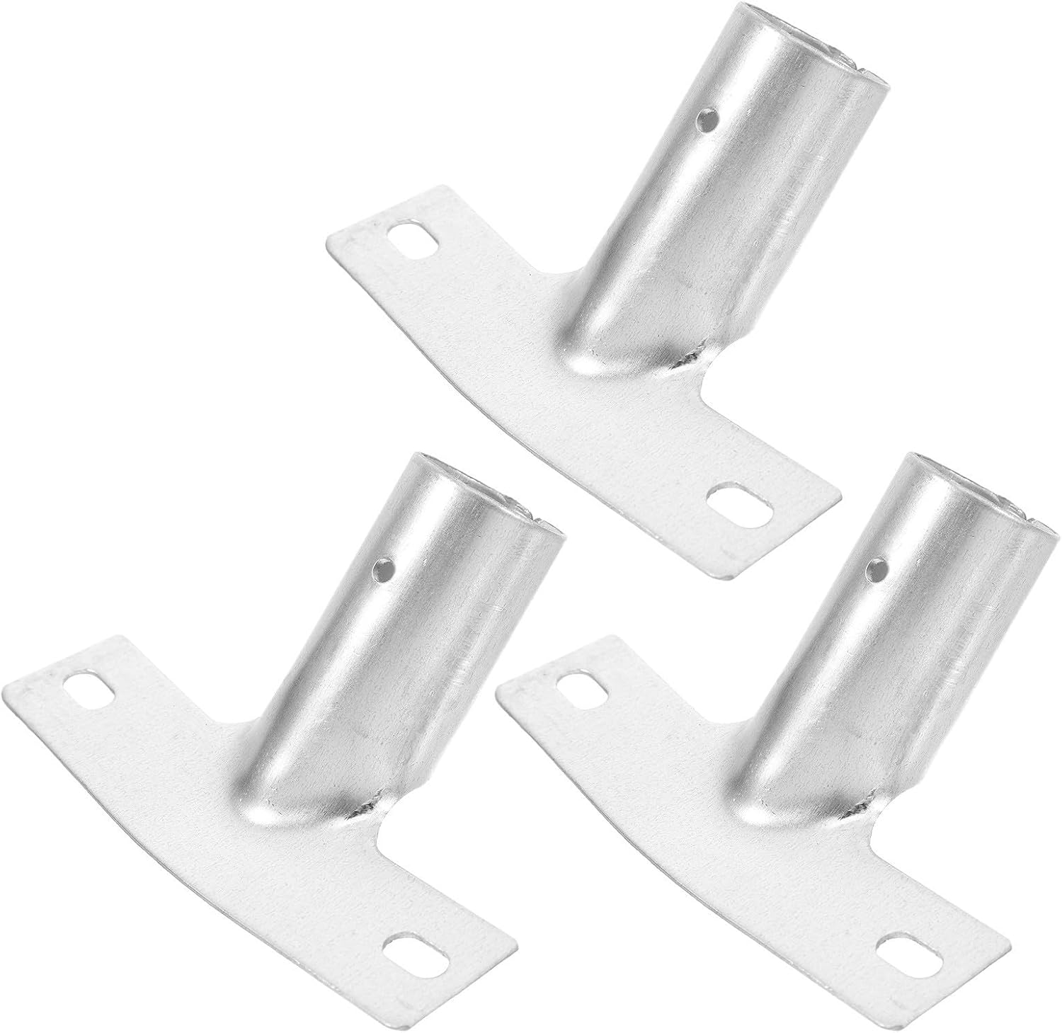 WOONEKY 3pcs Iron Broom Handle Bracket Replacement Adapter for Floor Brush and Broom Head, Easy to Replace Secure Connection Iron Pole Handle Connector for Home and Commercial Cleaning