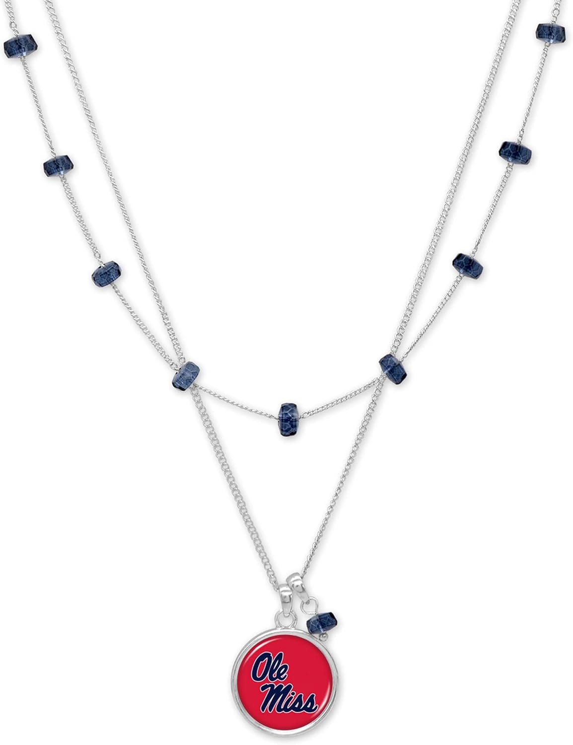 From the Heart Ole Miss Rebels Ivy Necklace Silver Chain Jewelry Gift