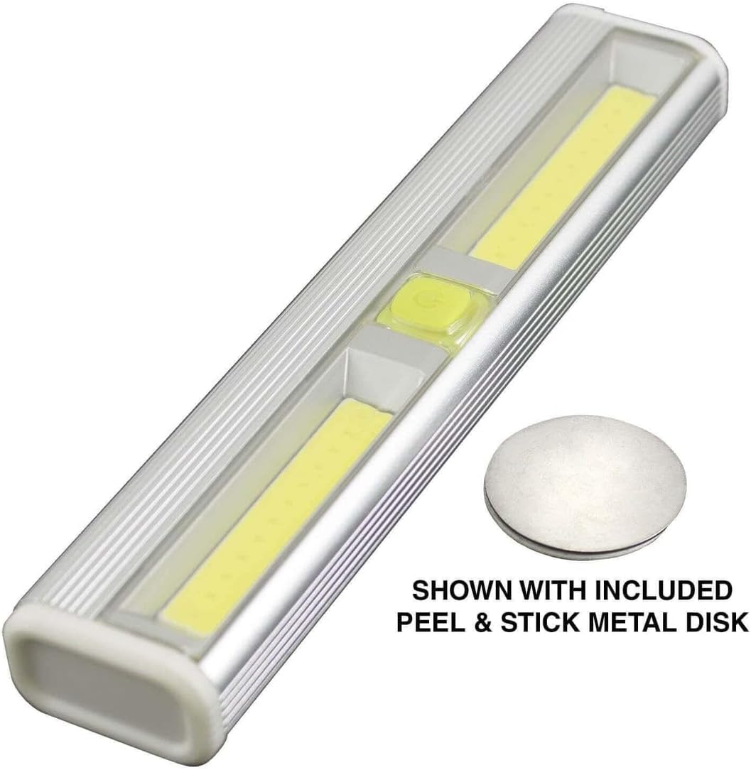 LitezAll 200 Lumen Wireless COB LED Light Bar | Magnetic Under Cabinet Lighting | Aerospace Aluminum Portable Closet Light | 3 AAA Batteries Included