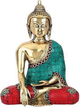 Statuestudio Buddhism Earth Touching Inlay Buddha