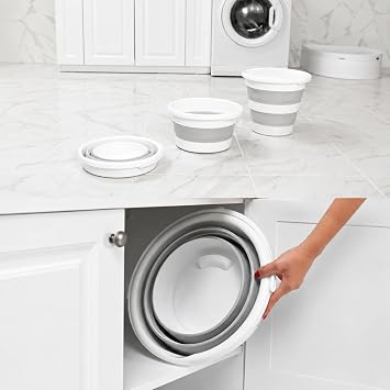 13 Litre Katlanabilir Kova, Yer Kaplamaz  ok Ama l  Temizlik Kovas , Kamp Piknik Banyo Mutfak ve Ara  Kullan m   in Pratik Katlan r Kova