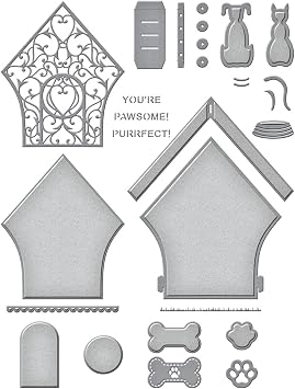 Spellbinders S6-199 3D Vignette Pet House Etched Dies from The 3D Vignette Collection by Becca Feeken
