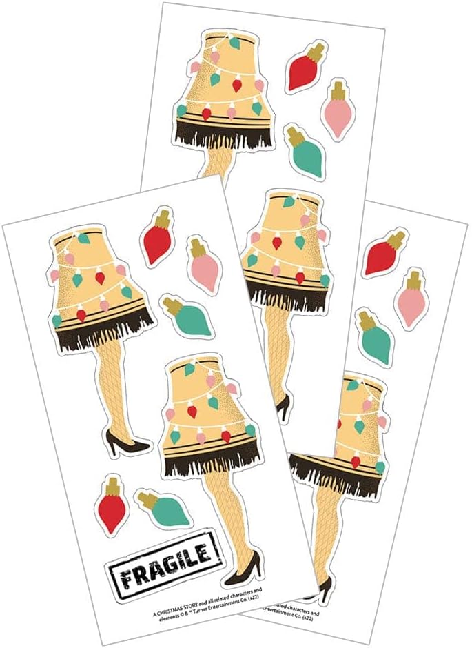 Paper House Productions A Christmas Story Set of 6 Shiny Foil Enamel Effect Sticker Sheets