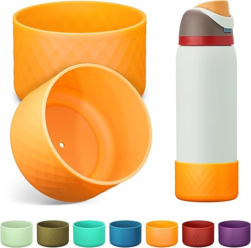 Vista 16 de 2PCS Silicone Water Bottle Boot for Owala 24oz 32oz 40oz, Anti-Slip Protective Sleeve Bottom Bumper Protector for FreeSip, Twist, and Flip Stainless