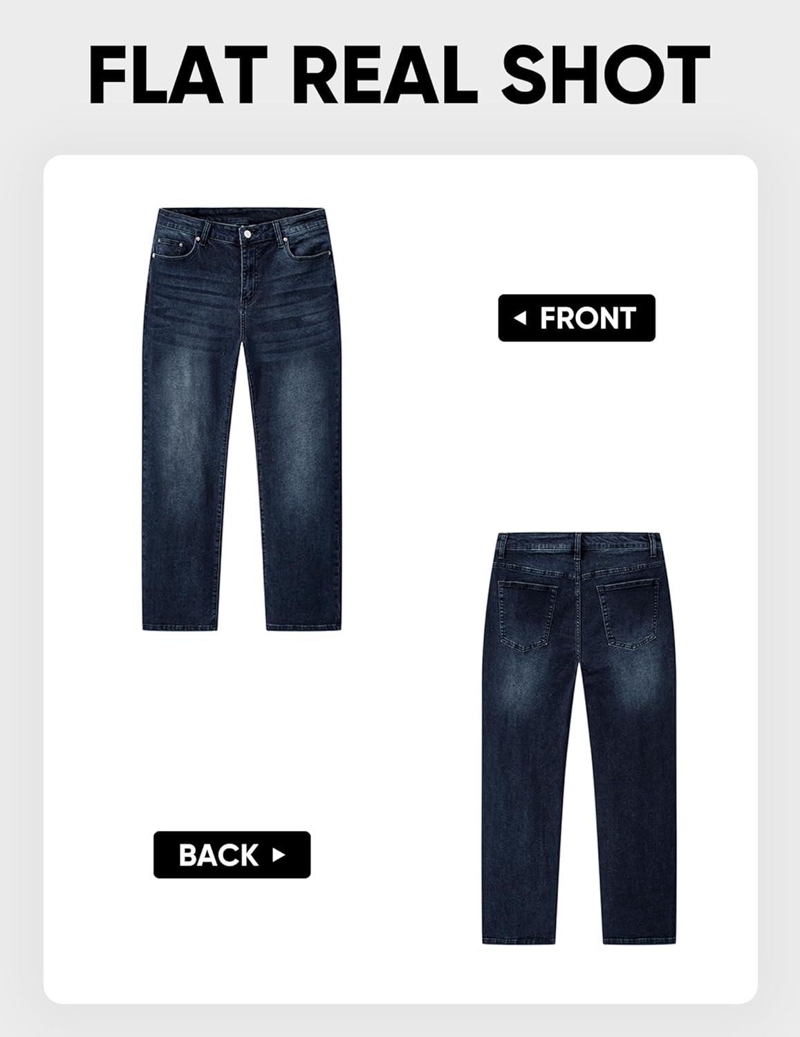 JMIERR Mens Classic Relaxed Fit Jeans Stretch Casual Baggy Denim Pants - Image 6